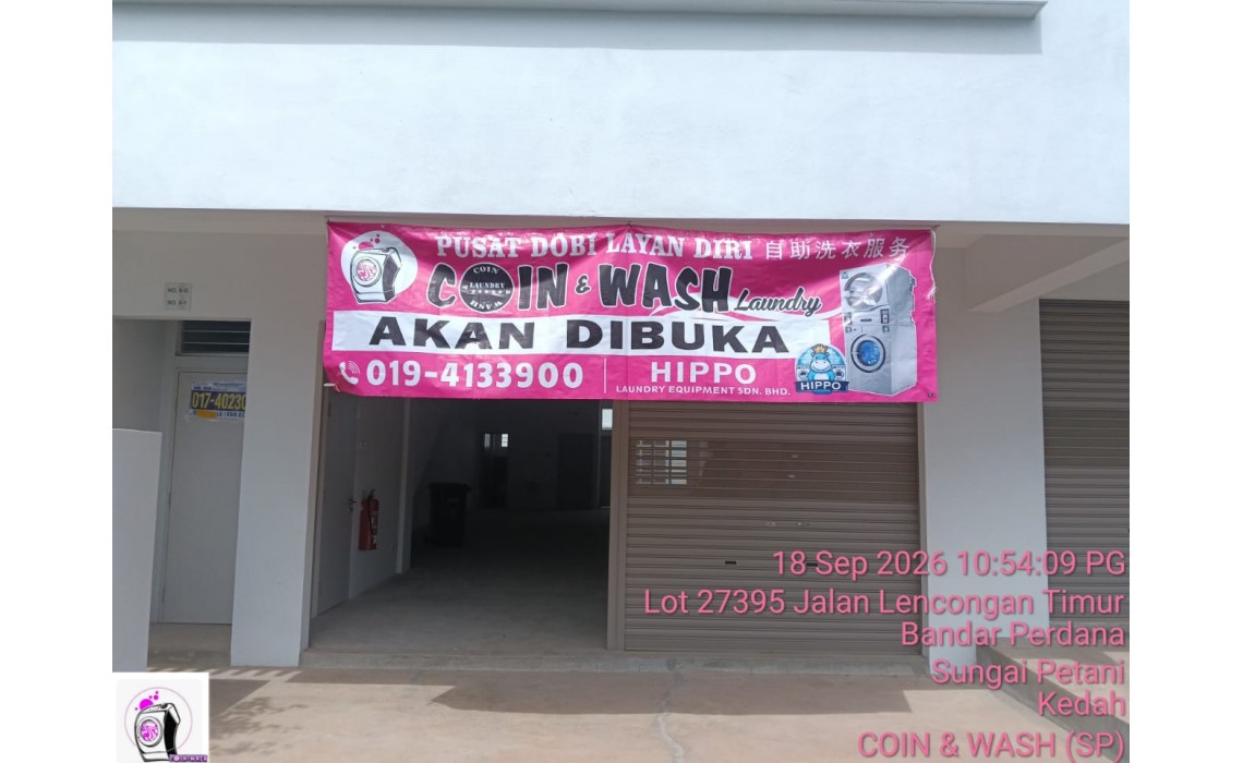 Coin & Wash Laundry Akan Dibuka ( Pusat Perniagaan Bintang Perdana )
